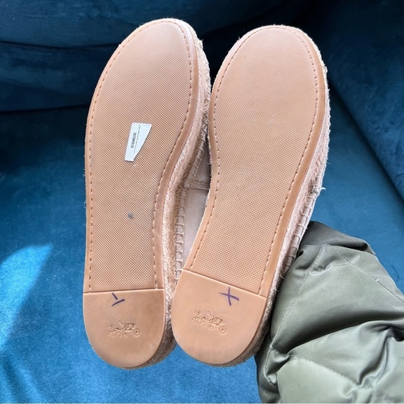 COACH RAE ESPADRILLE SLIP ONS NEUTRAL CREAM SIZE 10B EUC - Picture 7 of 9